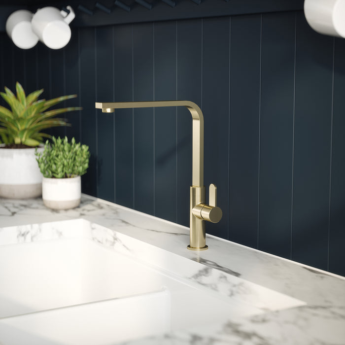 Churni Mono Single Lever Brushed Brass