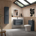 800mm Wall Hung 2 Drawer Vanity & Polymarble Basin