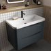 800mm Wall Hung 2 Drawer Vanity & Polymarble Basin