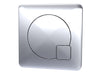 Square Dual Flush Chrome Push Button