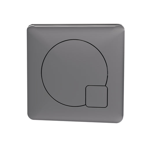 Square Dual Flush Gun Metal Push Button