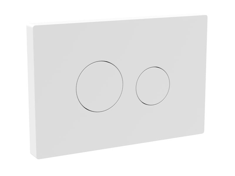 Matt White Round Plate for Pneumatic Dual Flush
