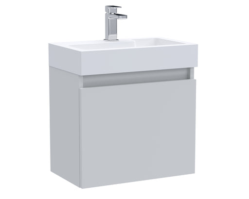 Slimline 500mm Single Door Wall Hung Vanity and Basin