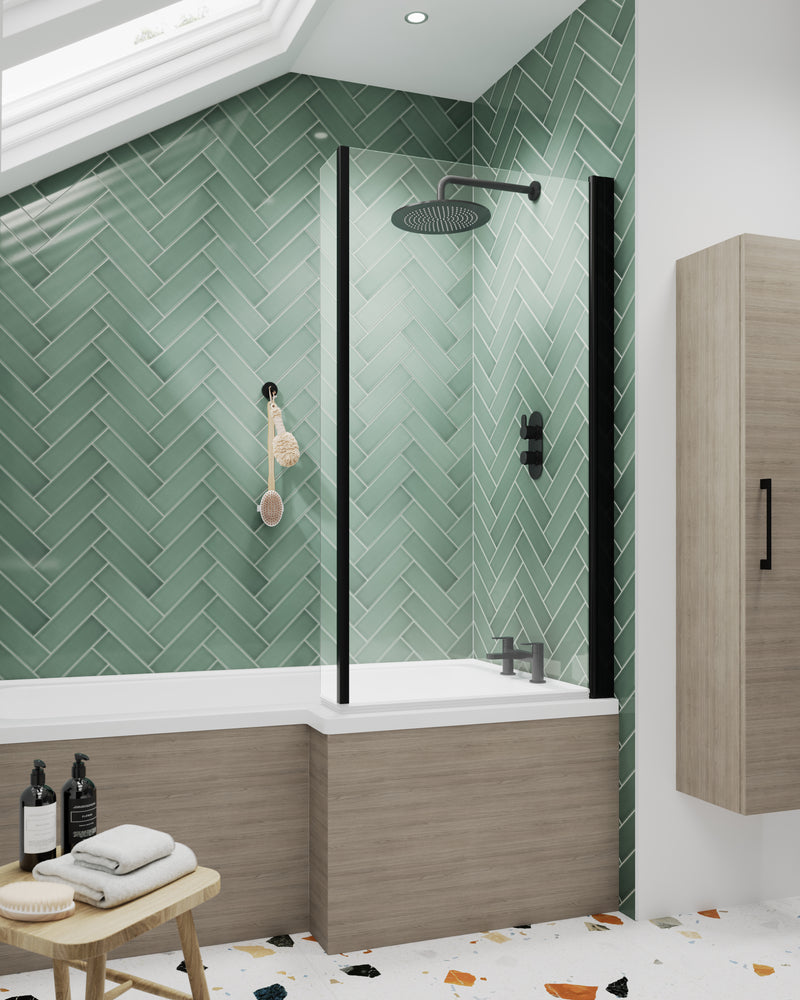 Square Bath Screen With Fixed Return