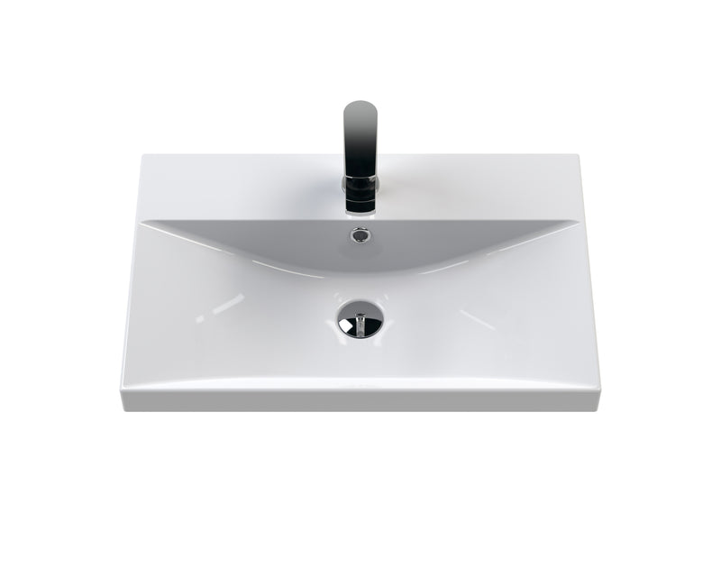 600mm Wall Hung Cabinet With Basin 3