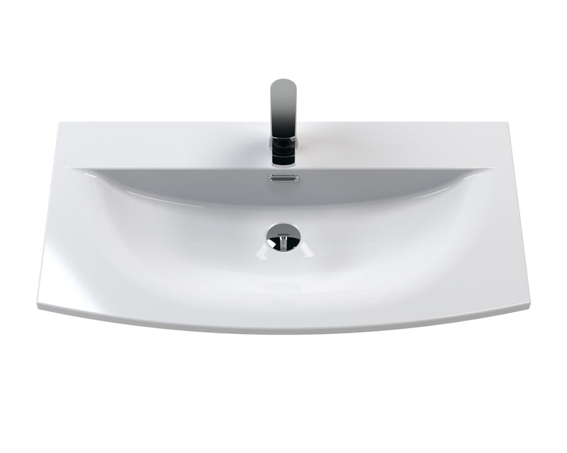 800mm Wall Hung Single Drawer Vanity & Basin 4 Hudson Reed