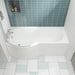 1700mm Left Hand P-Shaped Bath Set