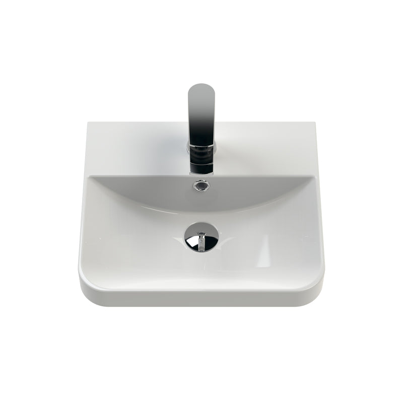 400mm Wall Hung 1 Door Unit & Basin