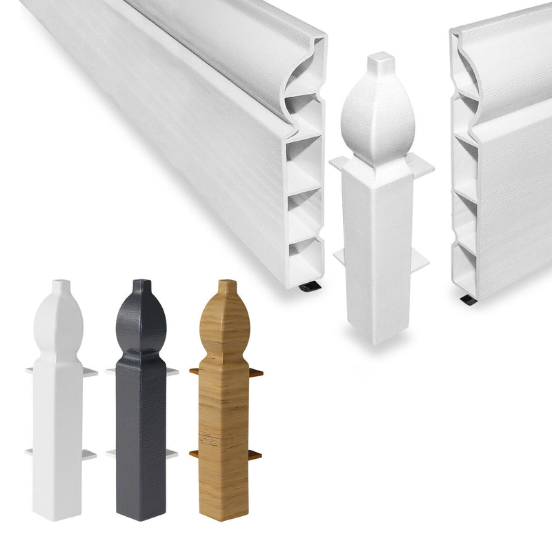 White Satin Roomline Ogee External Corner Trim 100mm - Pack of 2
