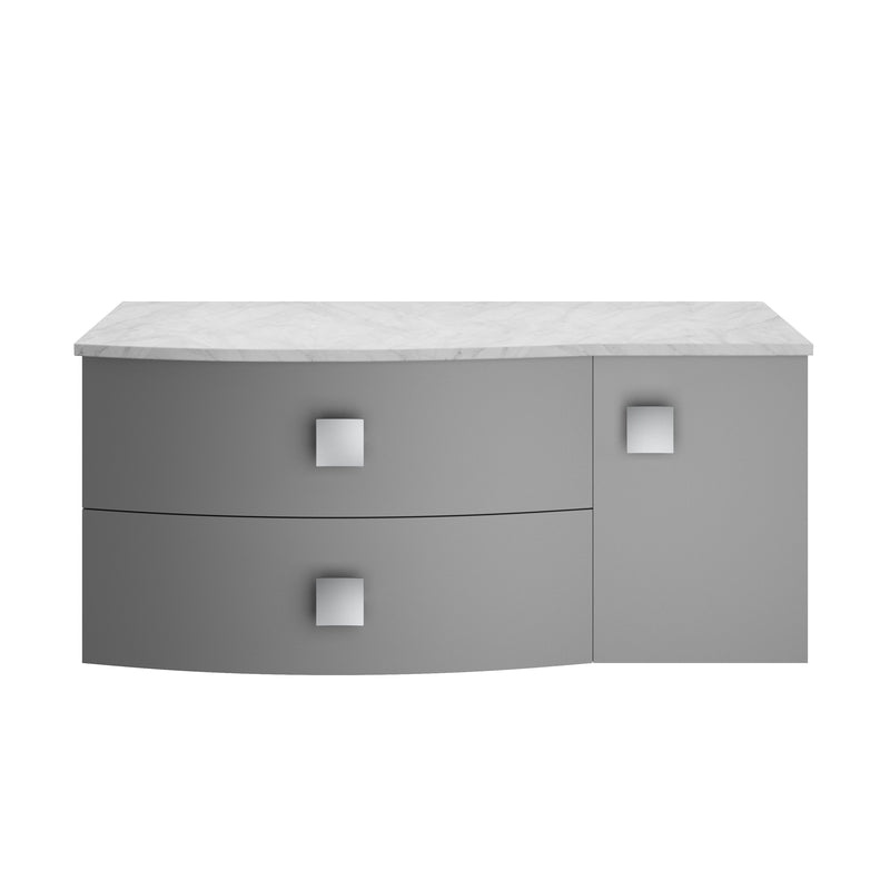 1000mm Right Hand Cabinet With Marble Top Hudson Reed