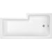 1500mm Left Hand Square Shower Bath