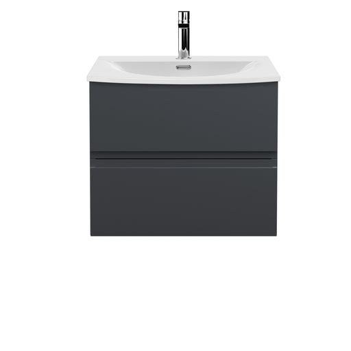 600mm Wall Hung 2 Drawer Vanity & Worktop Hudson Reed