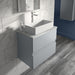 800mm Wall Hung 2-Drawer Vanity Unit & Grey Worktop Hudson Reed