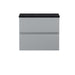 600mm Wall Hung 2-Drawer Vanity Unit & Sparkling Black Worktop Hudson Reed