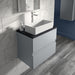 800mm Wall Hung 2-Drawer Vanity Unit & Sparkling Black Worktop Hudson Reed