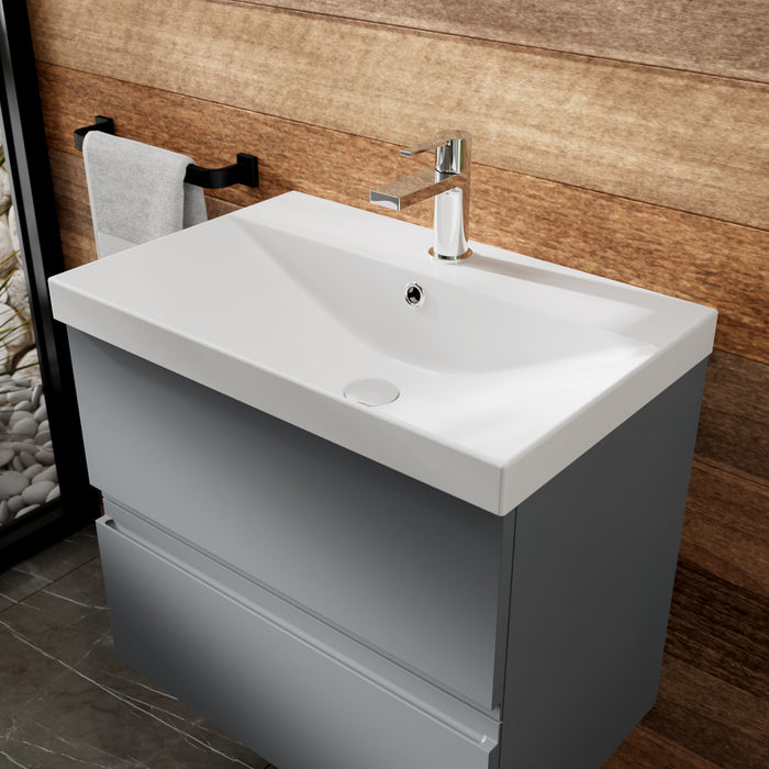 500mm Wall Hung 2-Drawer Vanity Unit & Basin 3 Hudson Reed