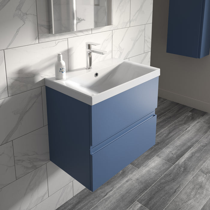 600mm Wall Hung 2-Drawer Vanity Unit & Basin 3 Hudson Reed