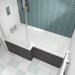 1600mm Left Hand Square Shower Bath