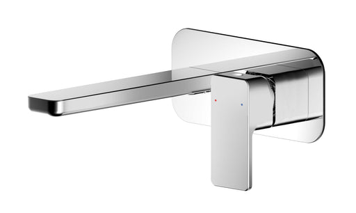 Wall Mounted 2 Tap Hole Basin Mixer With Plate