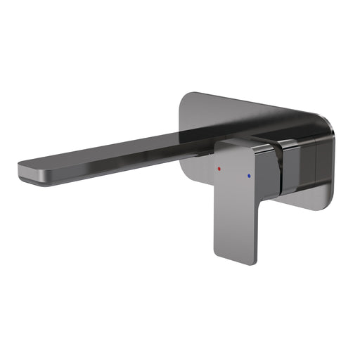 Wall Mounted 2 Tap Hole Basin Mixer With Plate