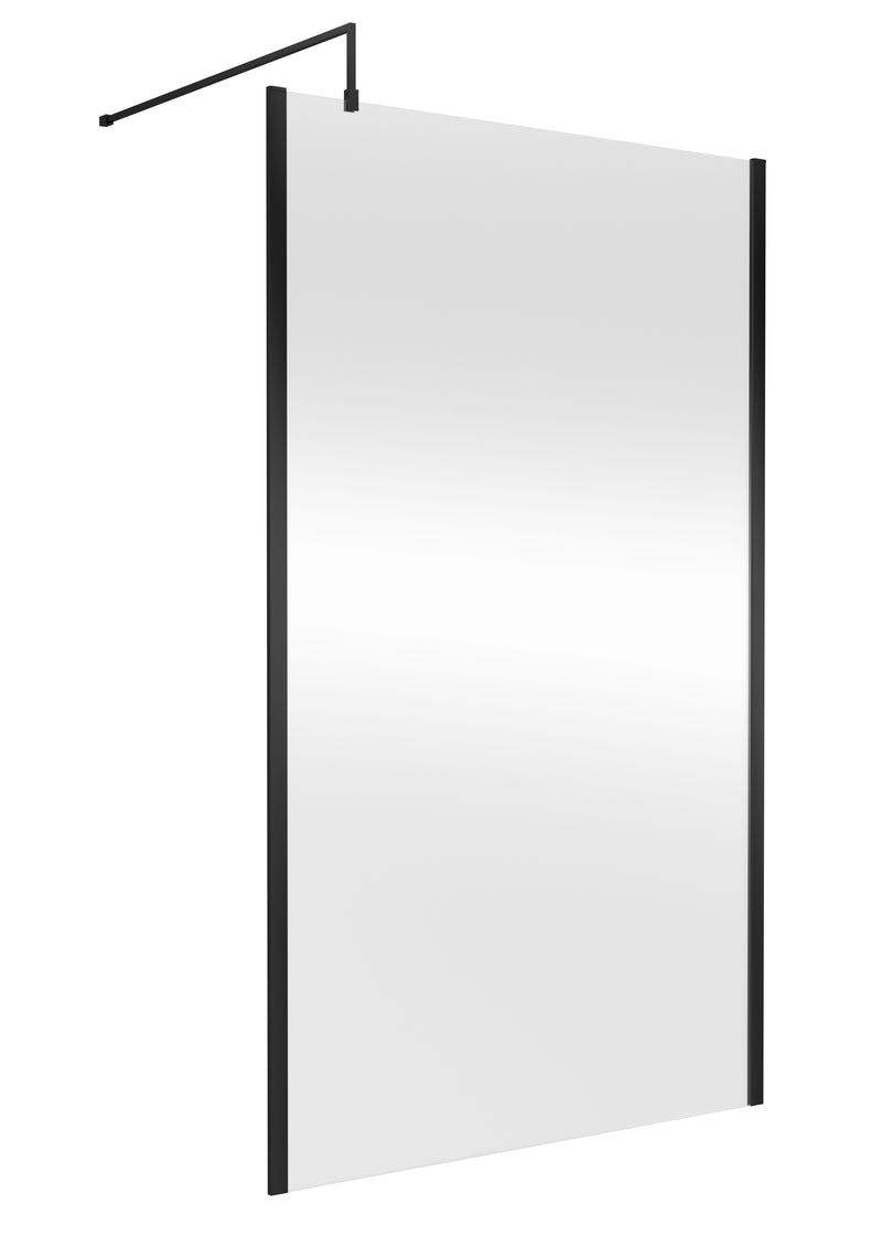 1200mm Outer Framed Wetroom Screen with Support Bar